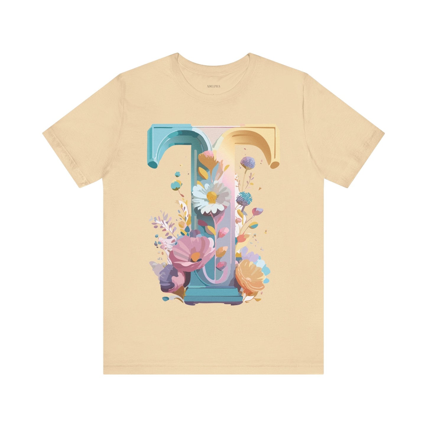 Unisex Letter T Shirt Graphic Tee With Vintage Adelpha Artwork Premium Comfort And Everyday Style