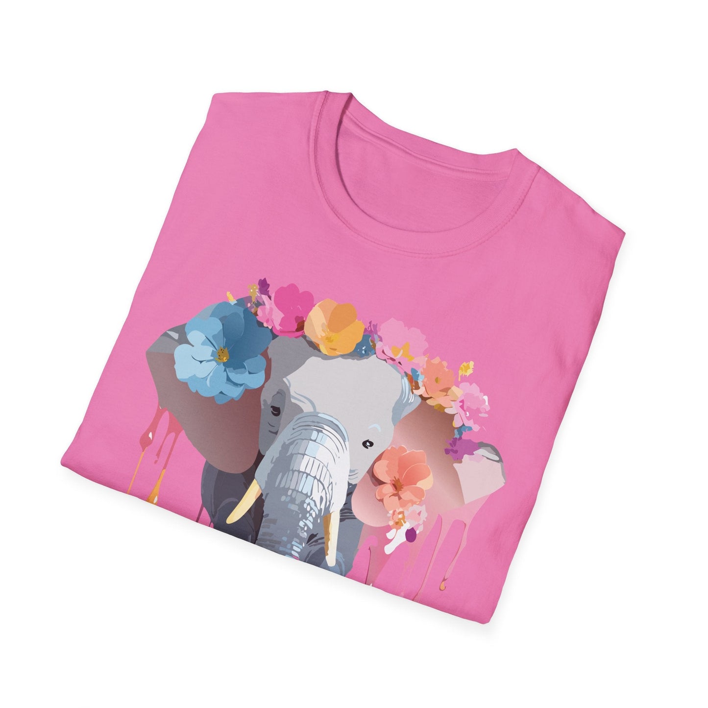 Elephant T Shirt Unisex Softstyle Gildan 64000 Elephant On T Shirt Animation Animals Tee