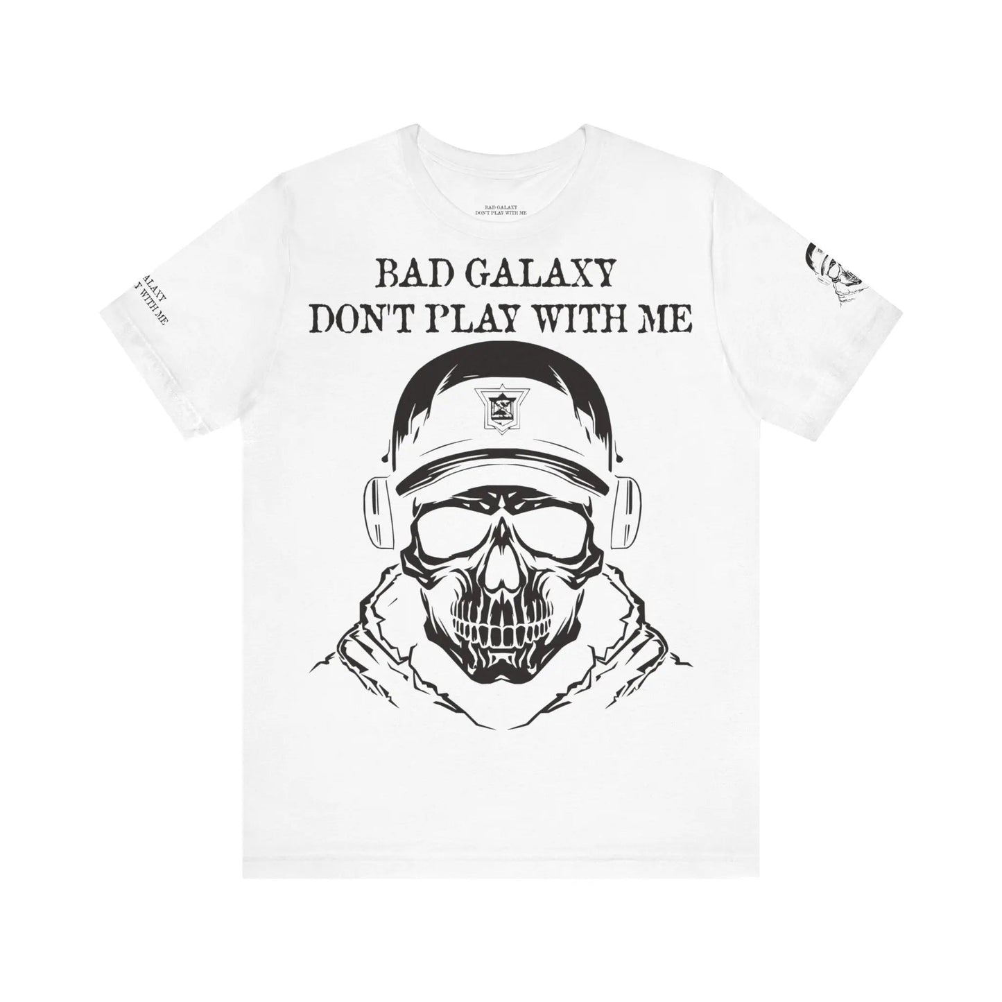 Bad Galaxy Skull T Shirt Made To Order 100 Percent Cotton USA Printed Tee With Eco Friendly Inks
