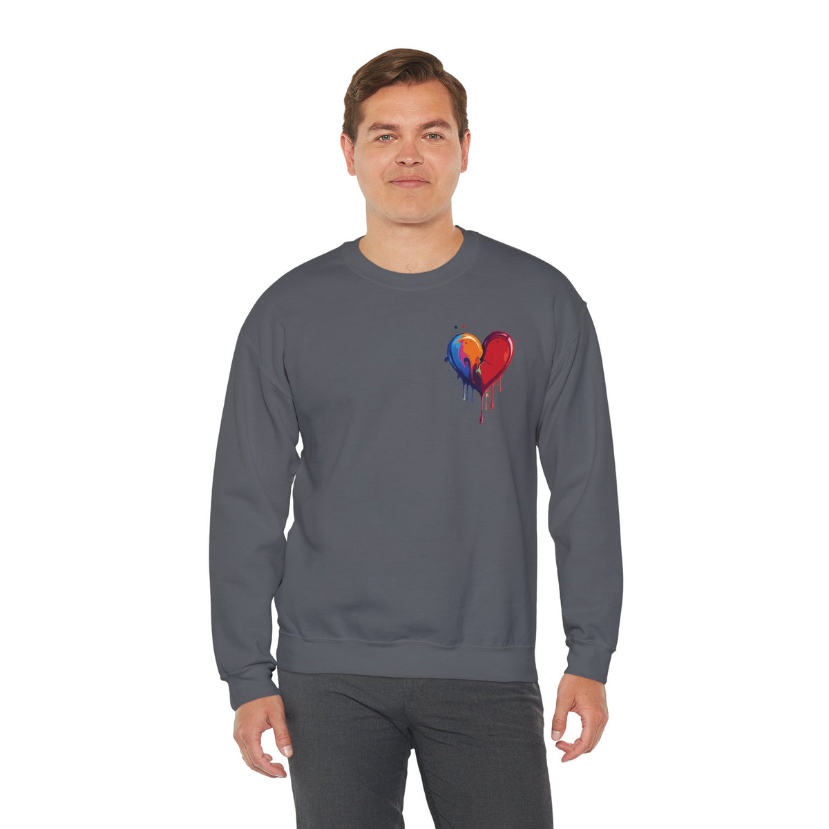 Small Bleeding Heart Sweatshirt, Small Heart Sweatshirt, Valentine's Day Sweatshirt, Heart Sweatshirt 117