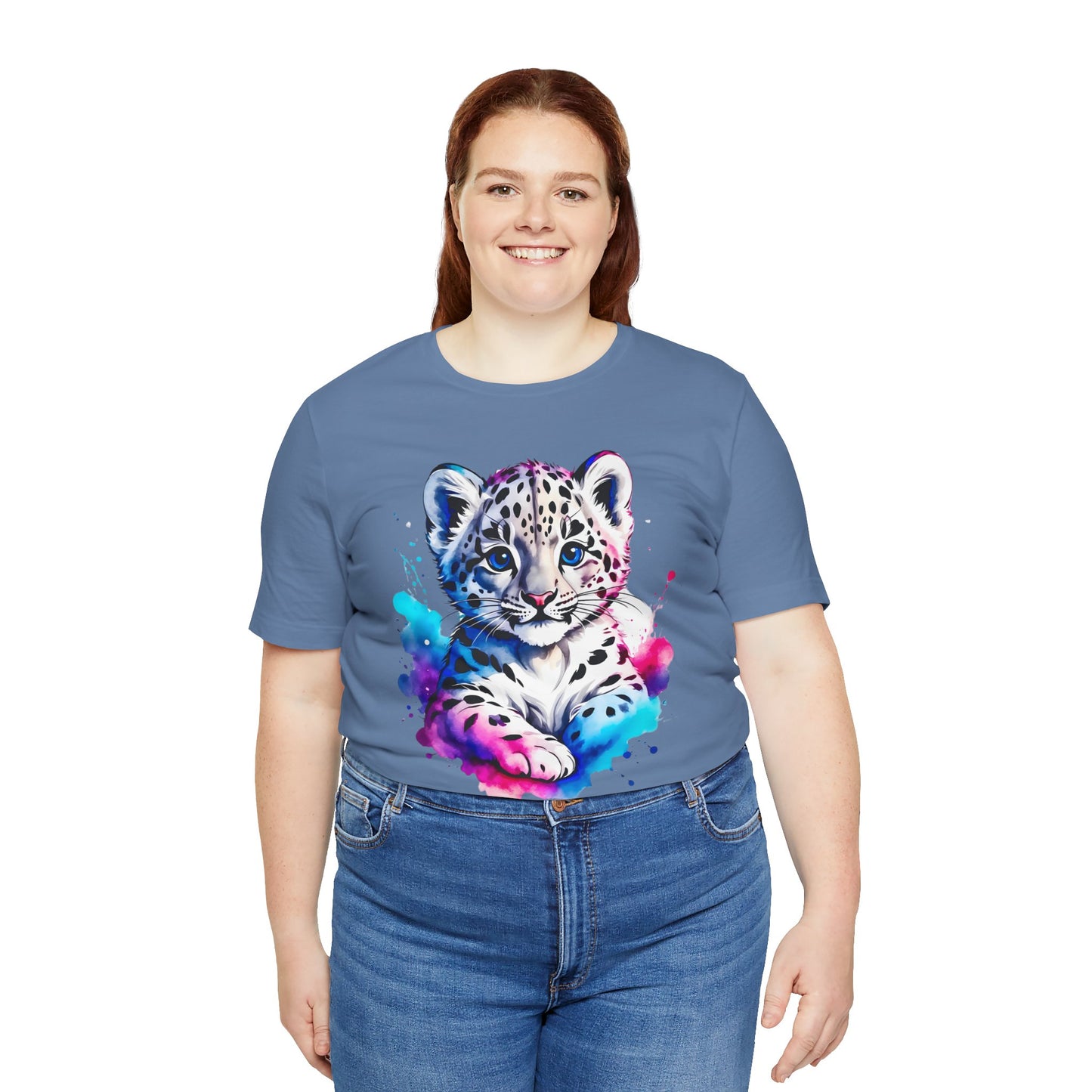 Baby Leopard Shirt, Cute Leopard Tee Shirt, Animal T-Shirt, Gepard Top, Animal Tees, Art Design T-Shirt, Graphic Tee