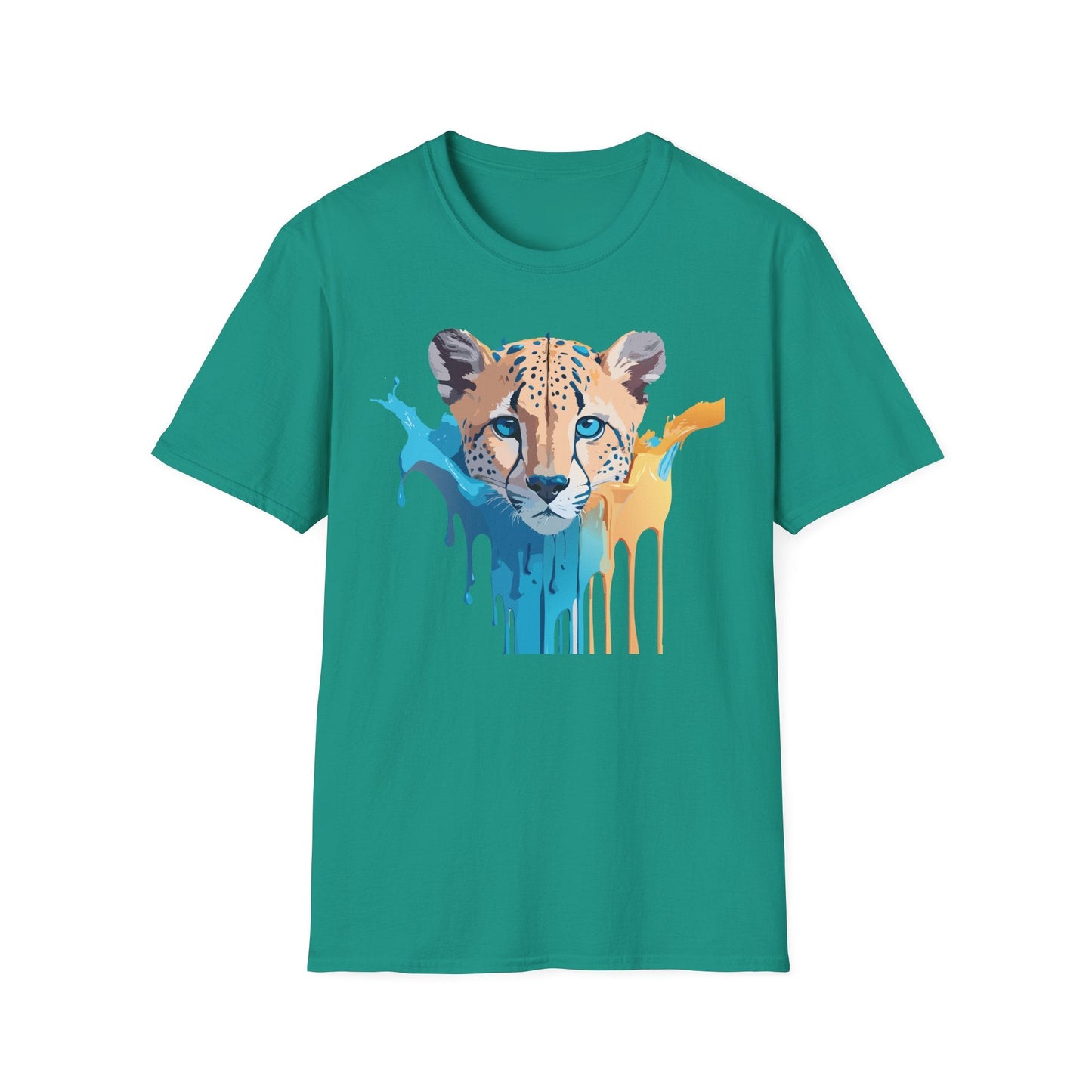 Unisex Cheetah Print Tee Softstyle Gildan 64000 Ring Spun Cotton Tee