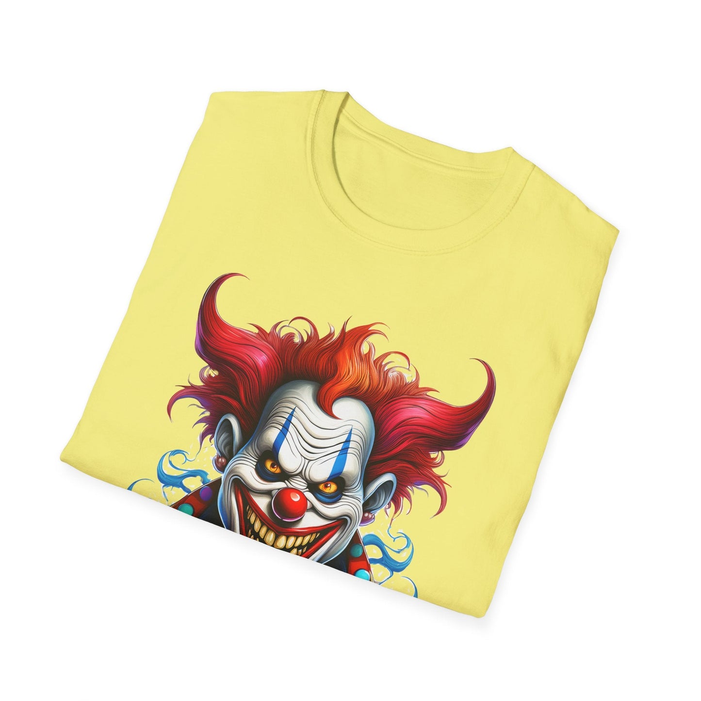 Clown Shirt Unisex Tee Circus Shirt Funny Man Shirt Scary Man Tee 100 Percent Cotton Gildan 64000