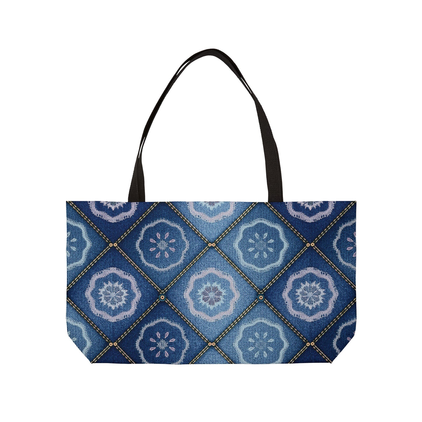 Denim Print Yoga Bag High-Quality 100% Spun Poly 24x13 Canvas Bag 99