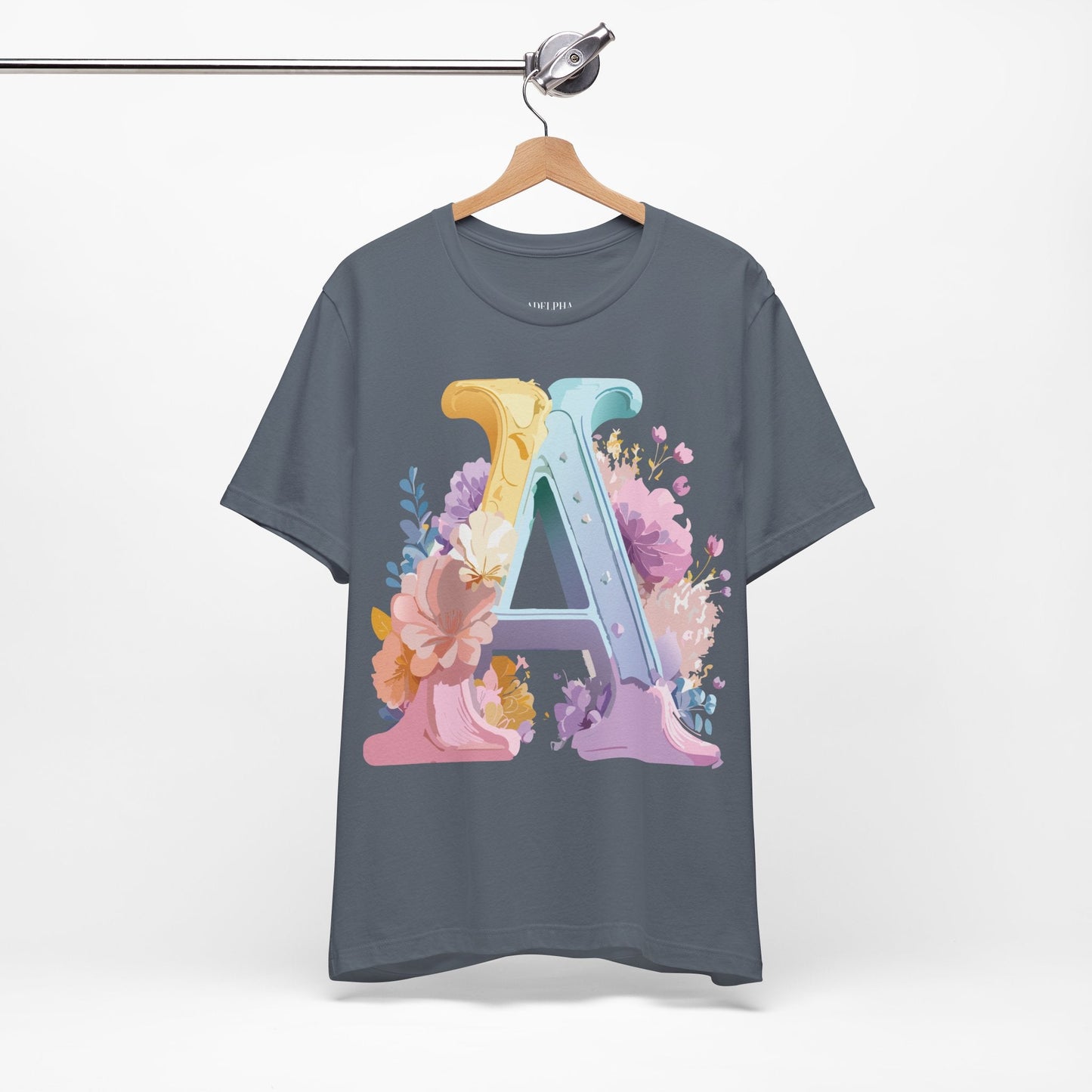 Letter A Shirt Unisex Graphic Tee With Vintage Inspired Adelpha Artwork For Everyday Wear
