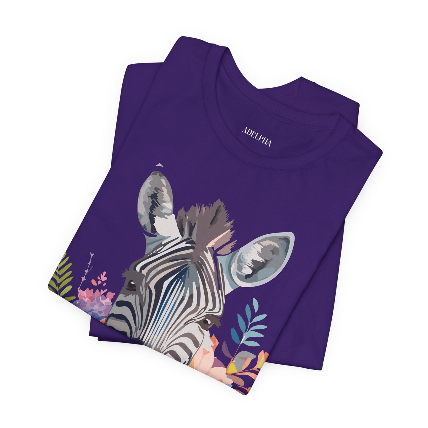 Zebra Graphic Unisex 100 Cotton Vintage Animal Art T-Shirt 1