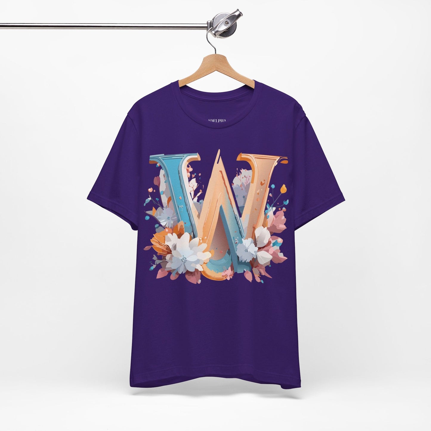 Letter W Shirt Unisex Graphic Tee By Adelpha Featuring Vintage Artwork For Everyday Casual Wear