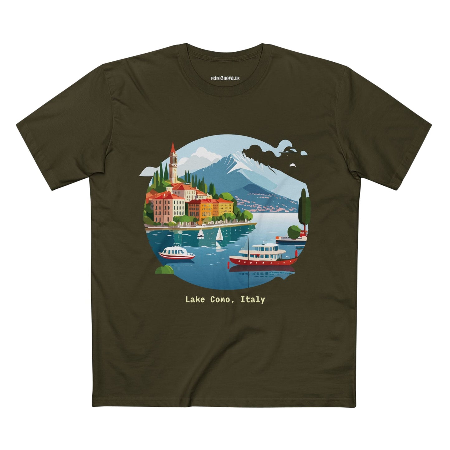 Italy Travel Shirt Unisex Premium Cotton Tee With Original Art Design From Retro2Nova TT73