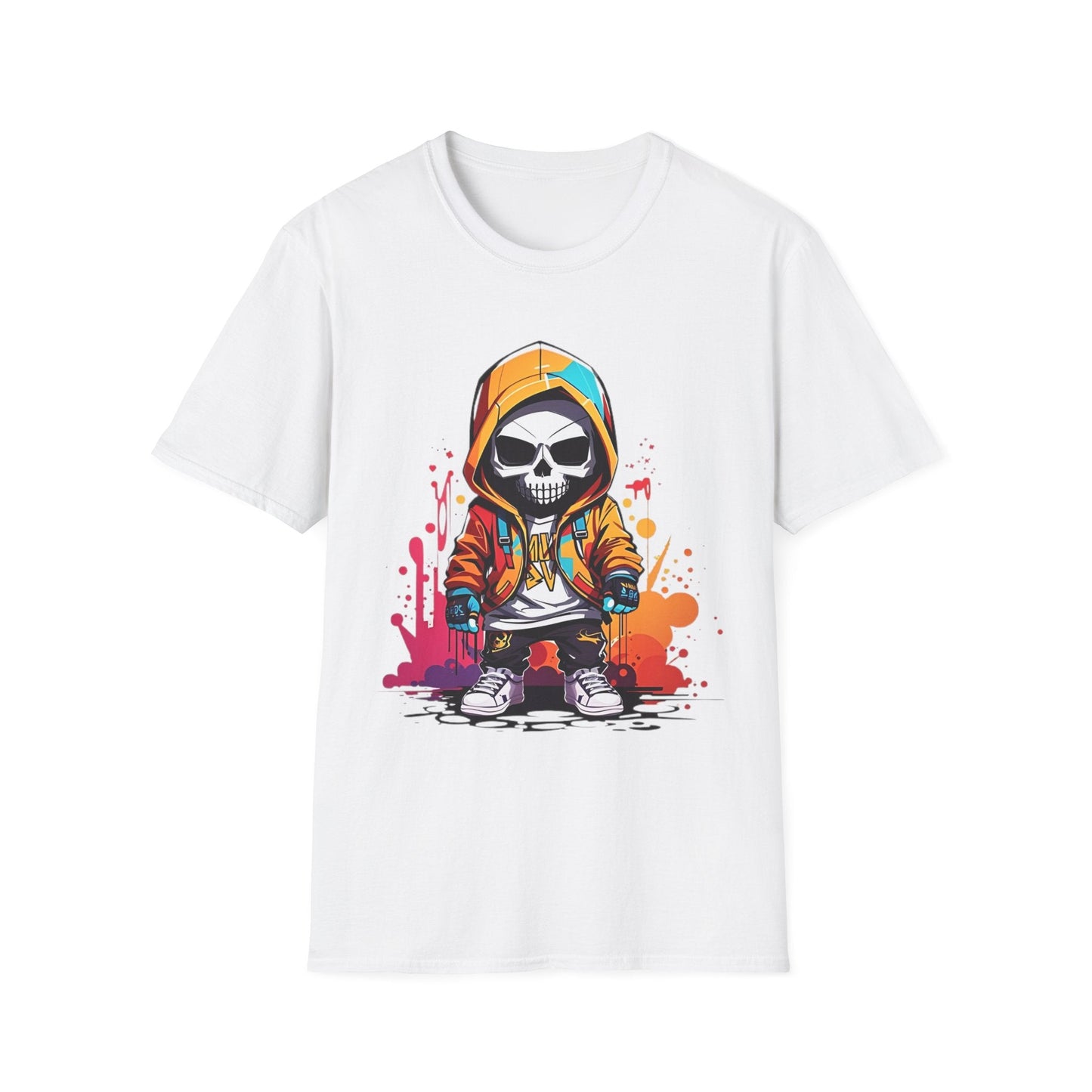 Skull Shirt Unisex Skeleton Graphic Tee Gildan Softstyle 64000 100 Percent Cotton
