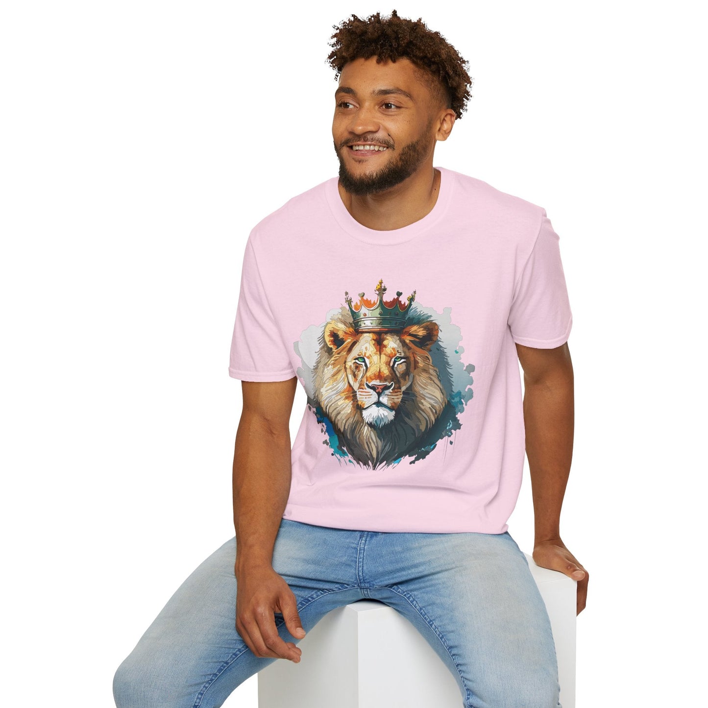 Lion Shirt Unisex Animal Tee Softstyle 64000 100 Percent Ring Spun Cotton