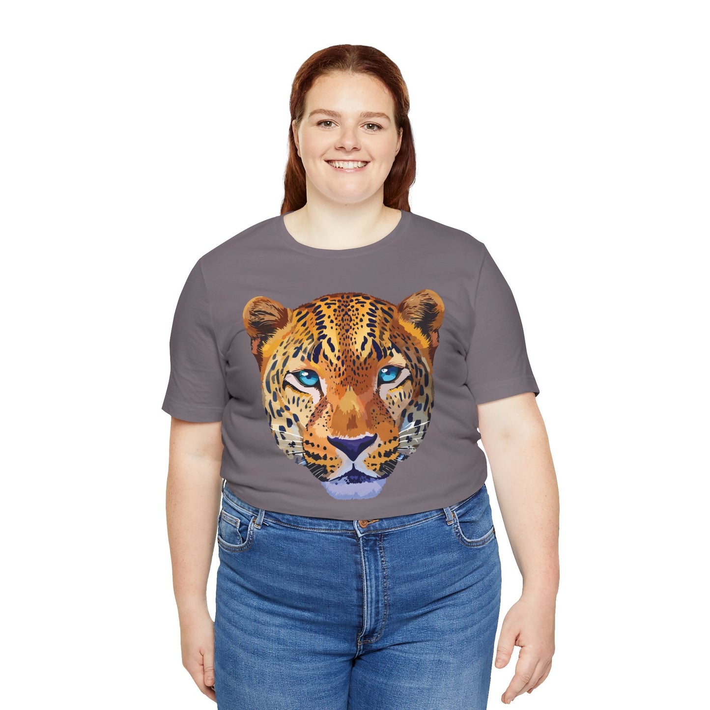 Unisex Animal Print Tee Shirt With Art Design Wild Animals Graphic Tee For Everyday Wear