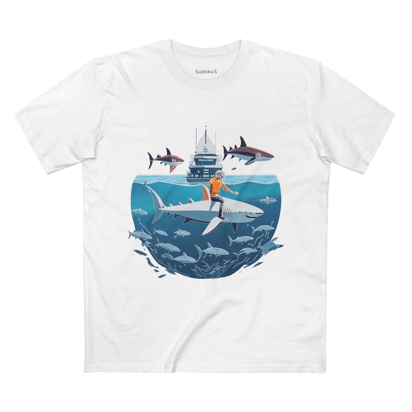 Ocean Coast Graphic Unisex 100 Cotton Staple Tee 5