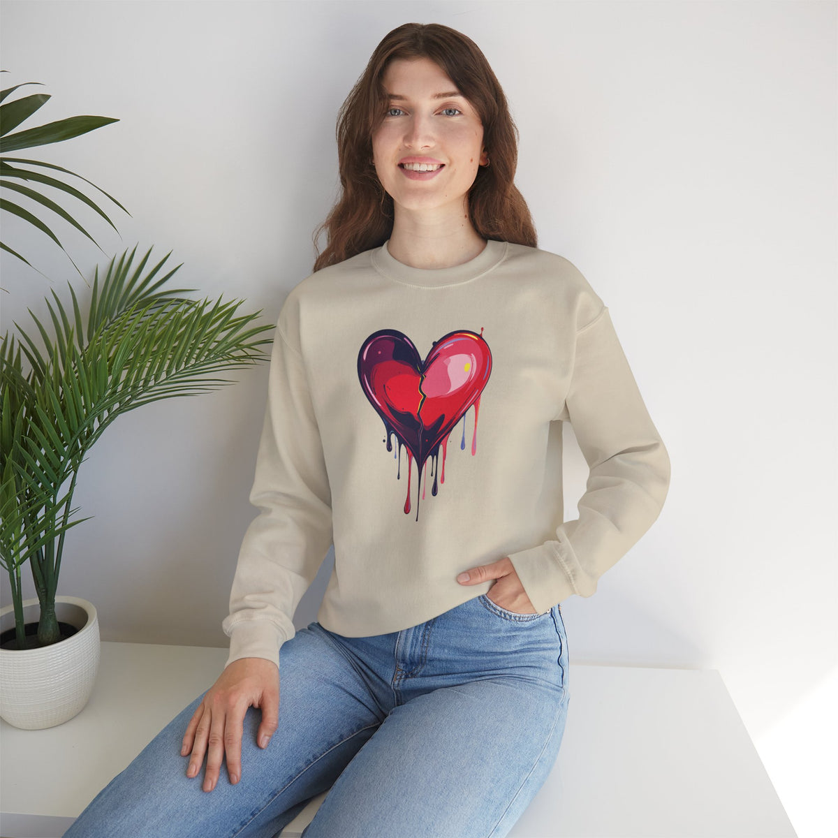 Big Red Heart Sweatshirt, Love Sweatshirt, Valentine's Day Sweatshirt, Heart Sweatshirt 118