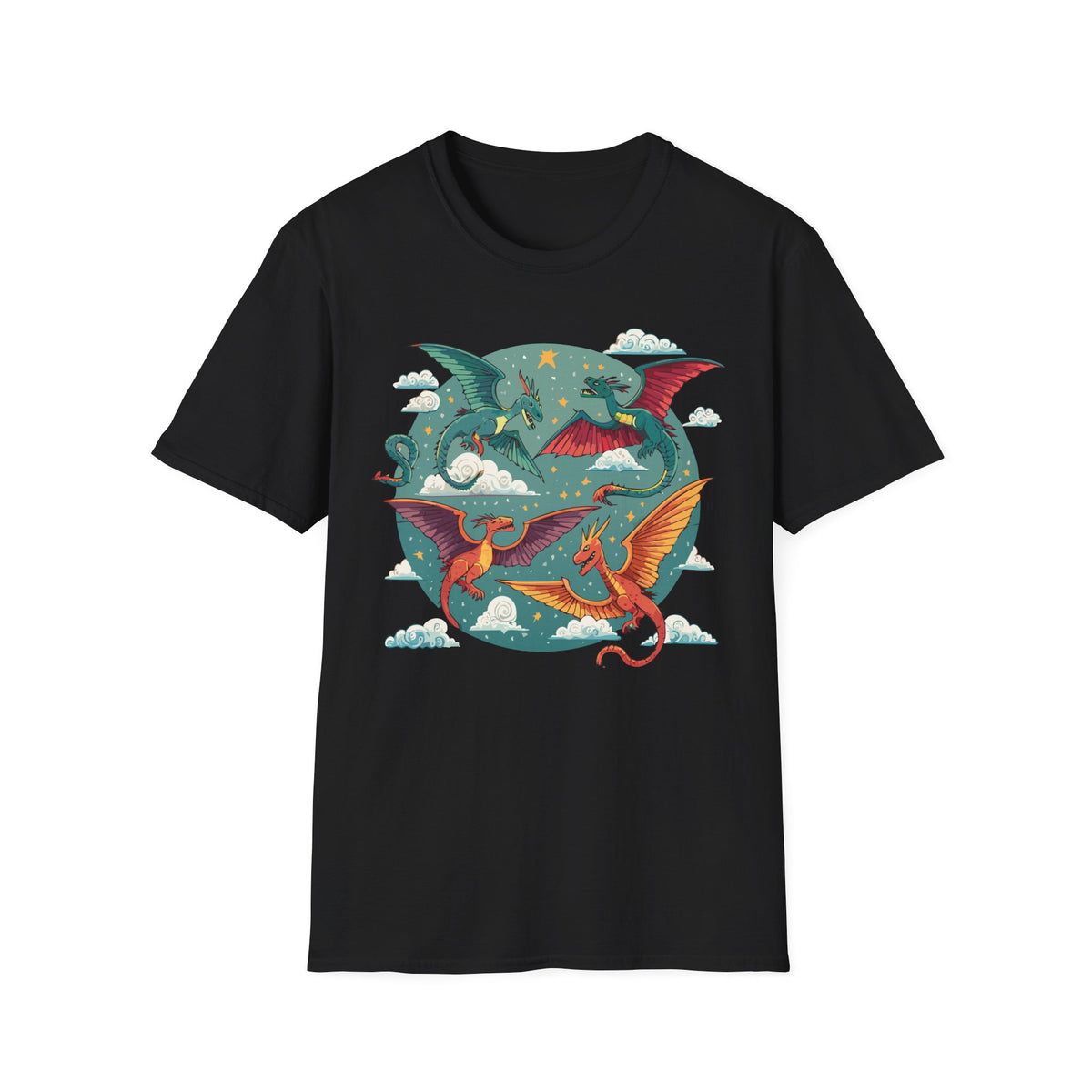Dragon Graphic Tee Gildan Unisex 100 Cotton Tee Shirt with Animal a34