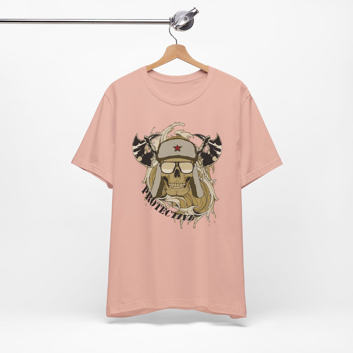 Viking Skull Graphic with Horned Helmet T-Shirt Captain Design Tee Art-41
