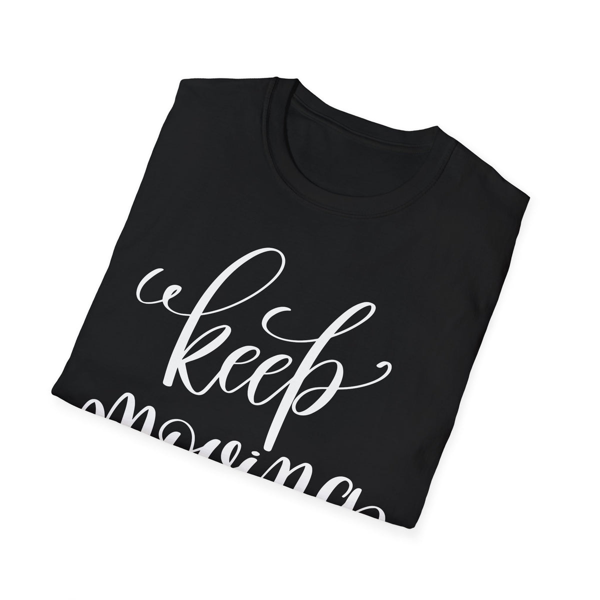 Keep Moving T-Shirt Unisex Cotton Short Sleeves Inspirational Script Workout Tee