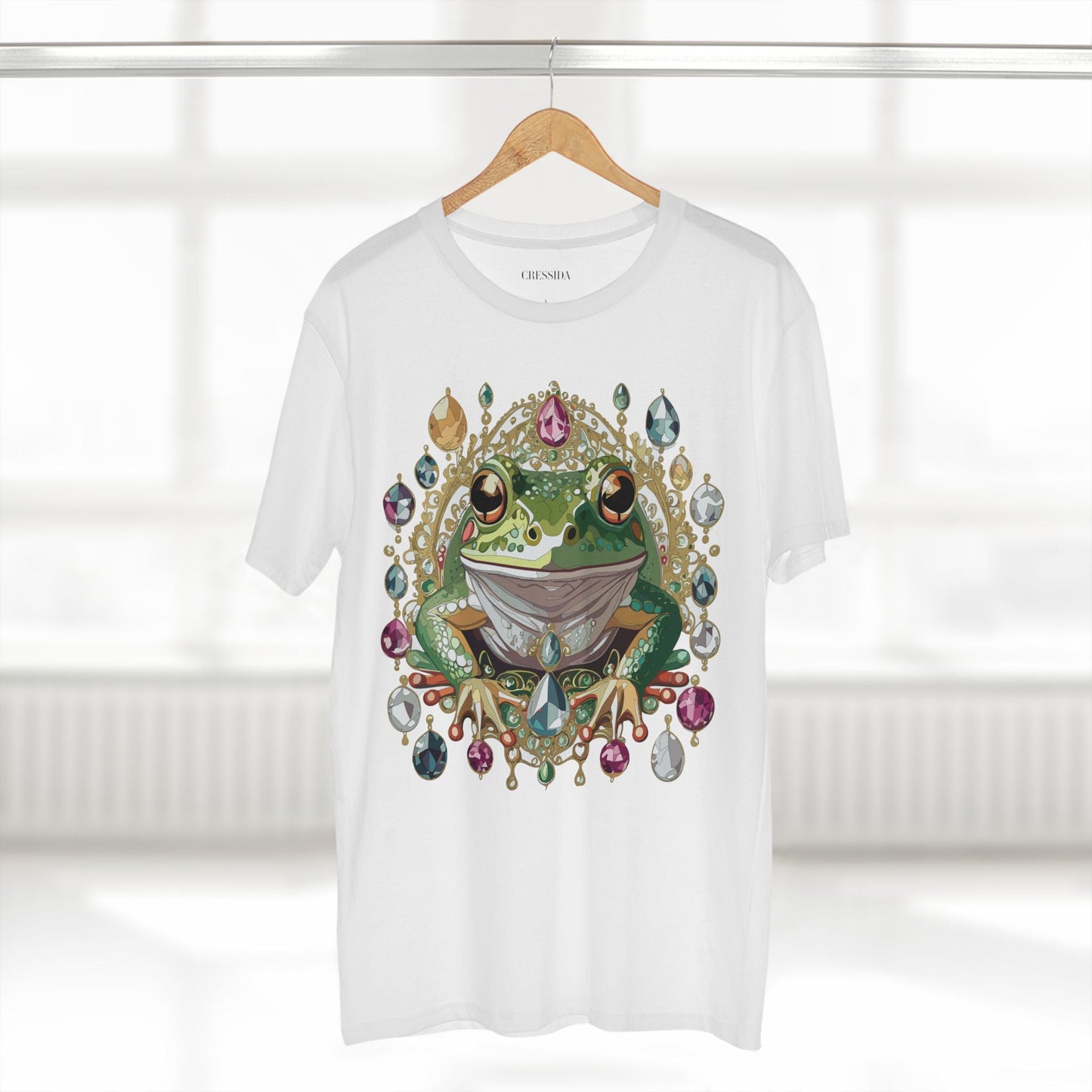 Frog Graphic Unisex 100 Cotton Tee With Unique Animal Golden Medallion Art Design 27