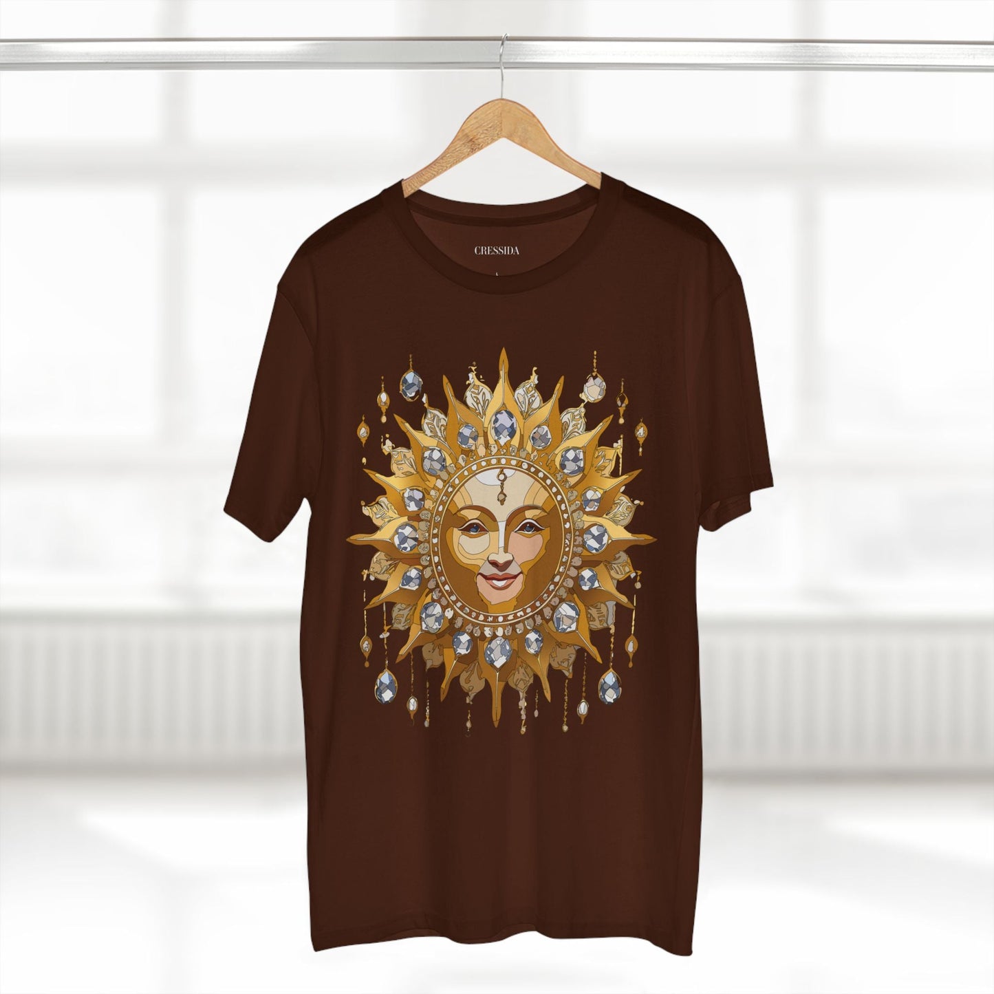 Gold Sun Graphic Unisex 100 Cotton T-Shirt with Golden Art Design 6