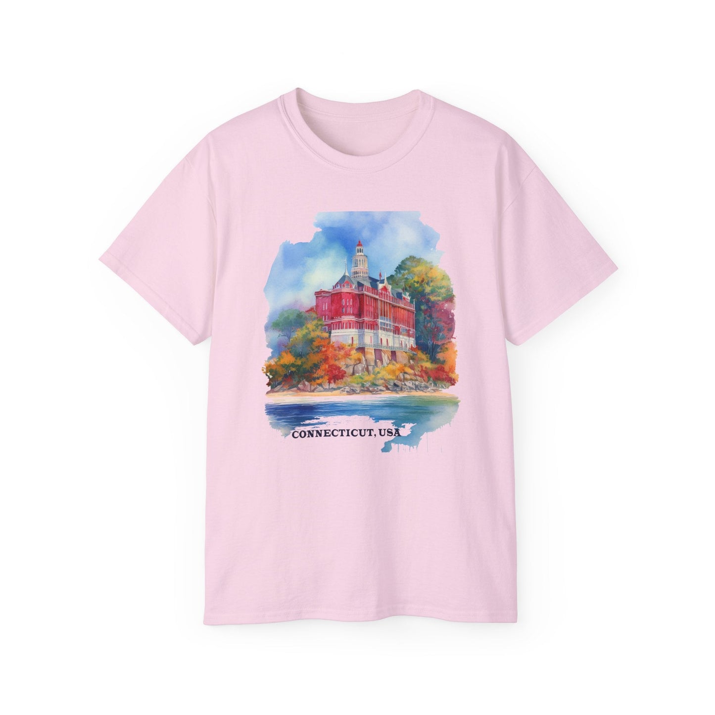 Connecticut Graphic Unisex Cotton T‑Shirt 2
