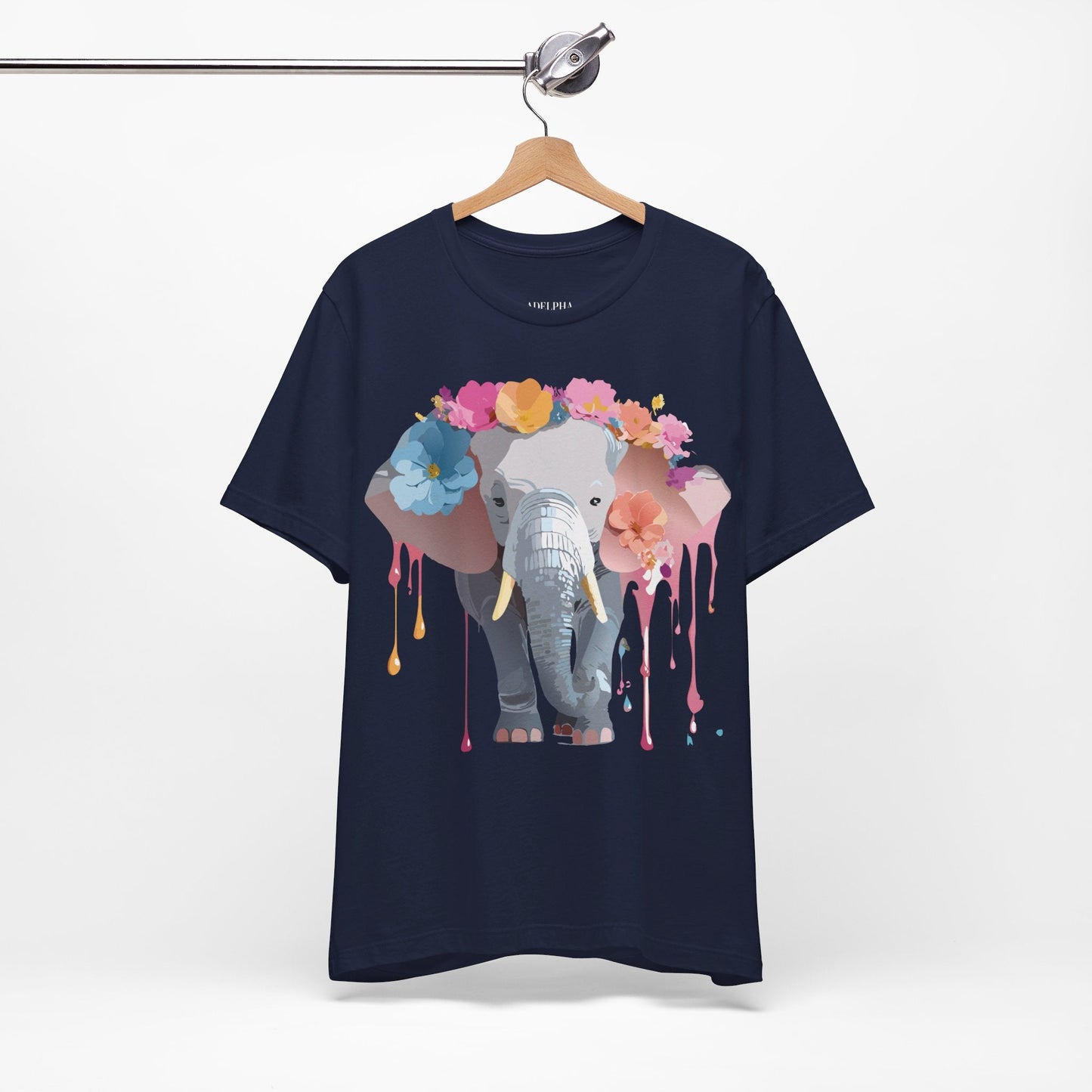 Vintage Inspired Adelpha Elephant Graphic T Shirt Unisex Short Sleeve Premium Artwork