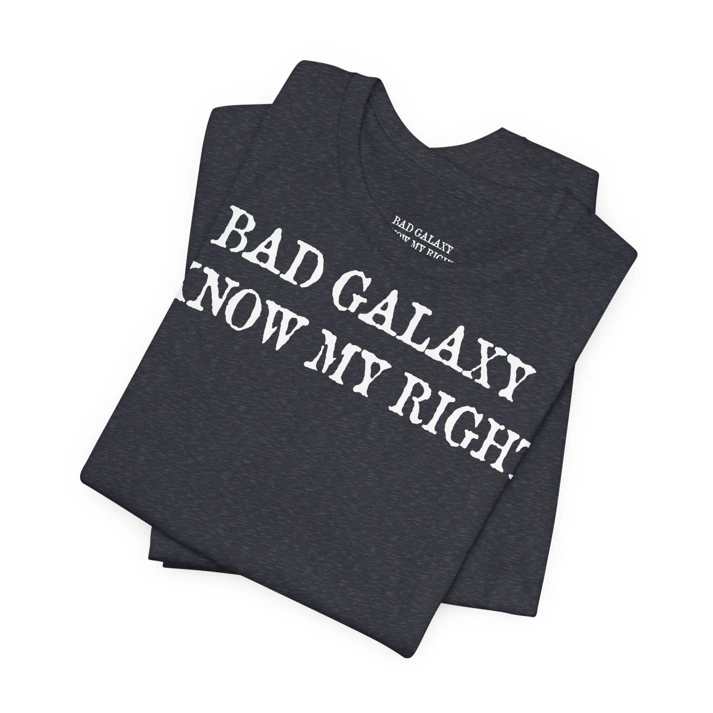Red Stamp Tee Shirt 100 Percent Cotton From Bad Galaxy Eco Friendly Inks Made To Order In USA