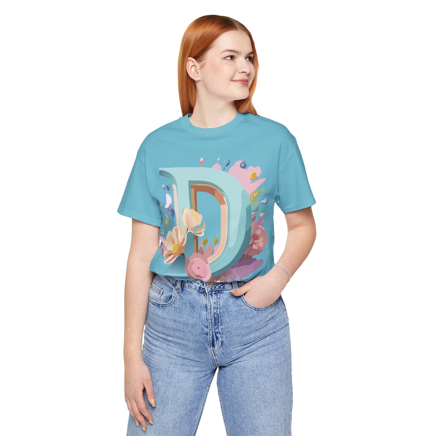 Letter D Shirt Graphic Tee Unisex Vintage Inspired Art Design Adelpha Premium Collection