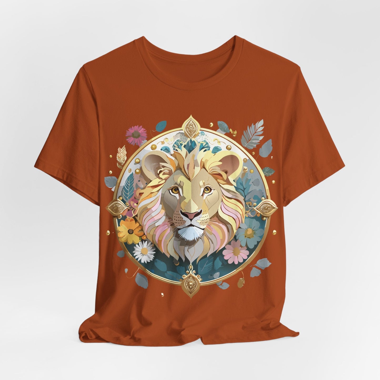 Medallion Graphic Unisex 100 Cotton Vintage Animal Medal Artwork Tee 63