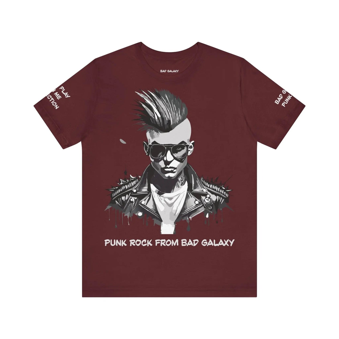 Punk Rock Tee Shirt From Bad Galaxy Made To Order 100 Percent Cotton USA Eco Friendly Inks