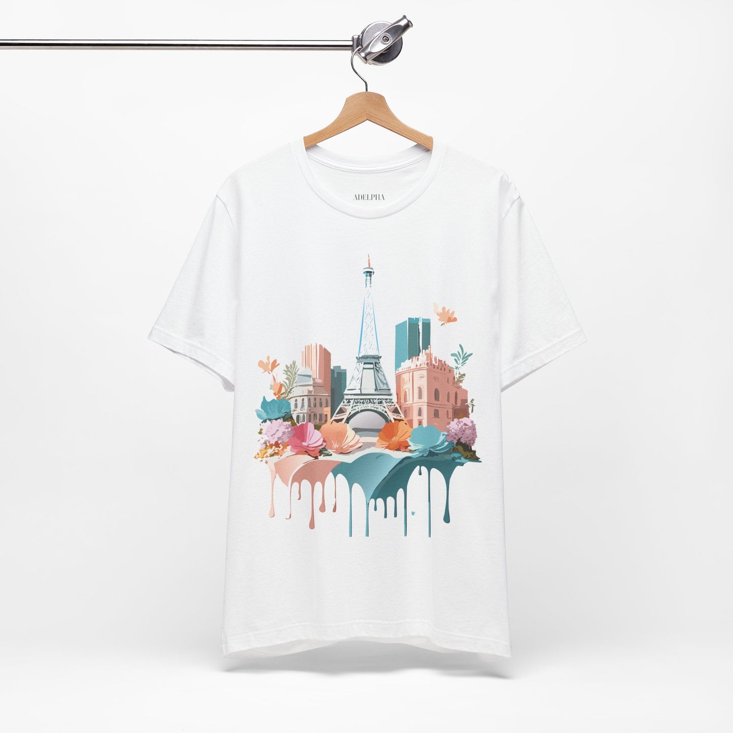 Paris Vintage Inspired Graphic Tee Unisex Short Sleeve Shirt Adelpha Artwork Studio