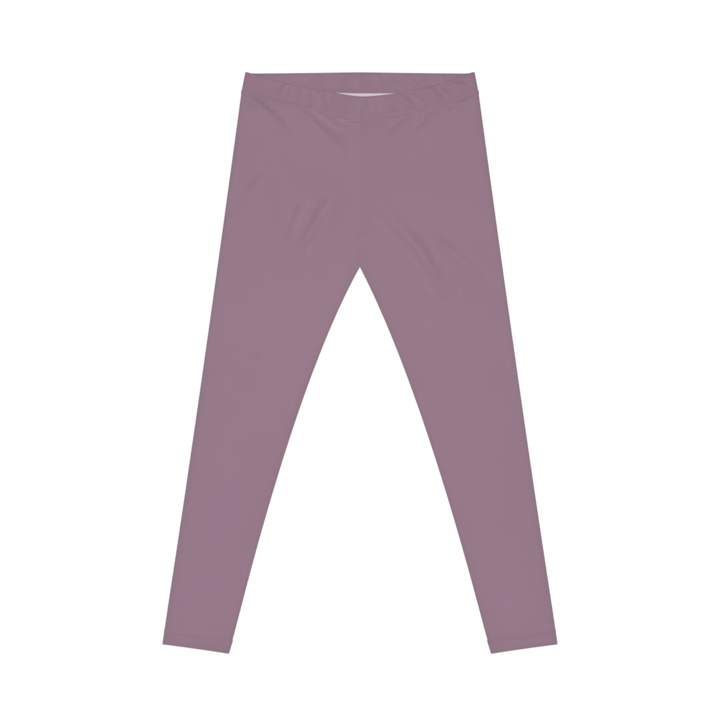 Dusty Mauve Color Women's Poly-Span Casual Leggings XS-2XL