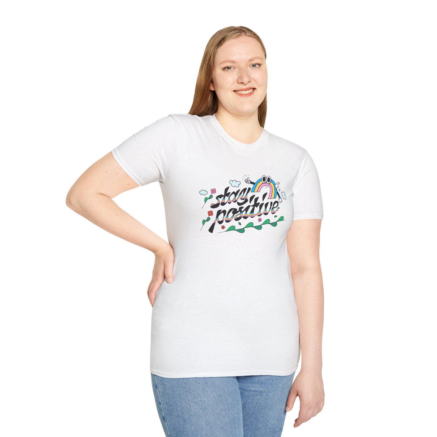 Positive Slogan T Shirts Unisex Softstyle Tee With Positive Words And Good Quotes Gildan 64000