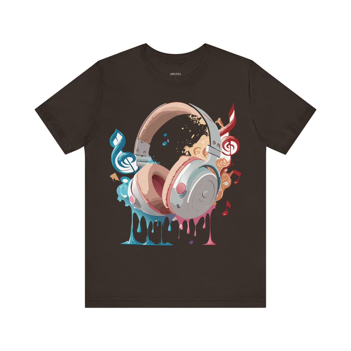 Music Graphic Unisex Cotton Bella+Canvas Tee with Art Design n156