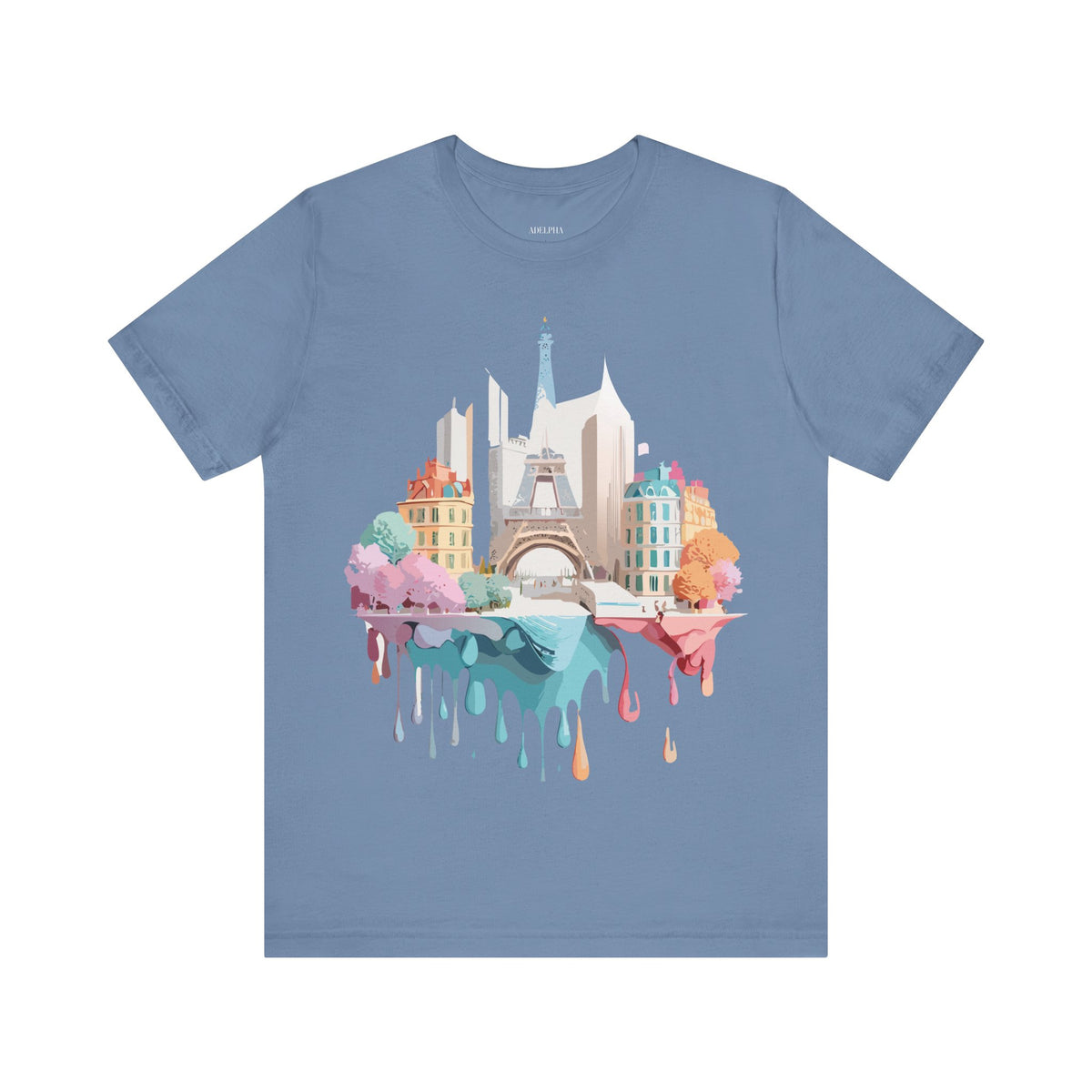 Paris Travel Tourist Graphic Design Unisex Bella+Canvas Cotton T-Shirt e323