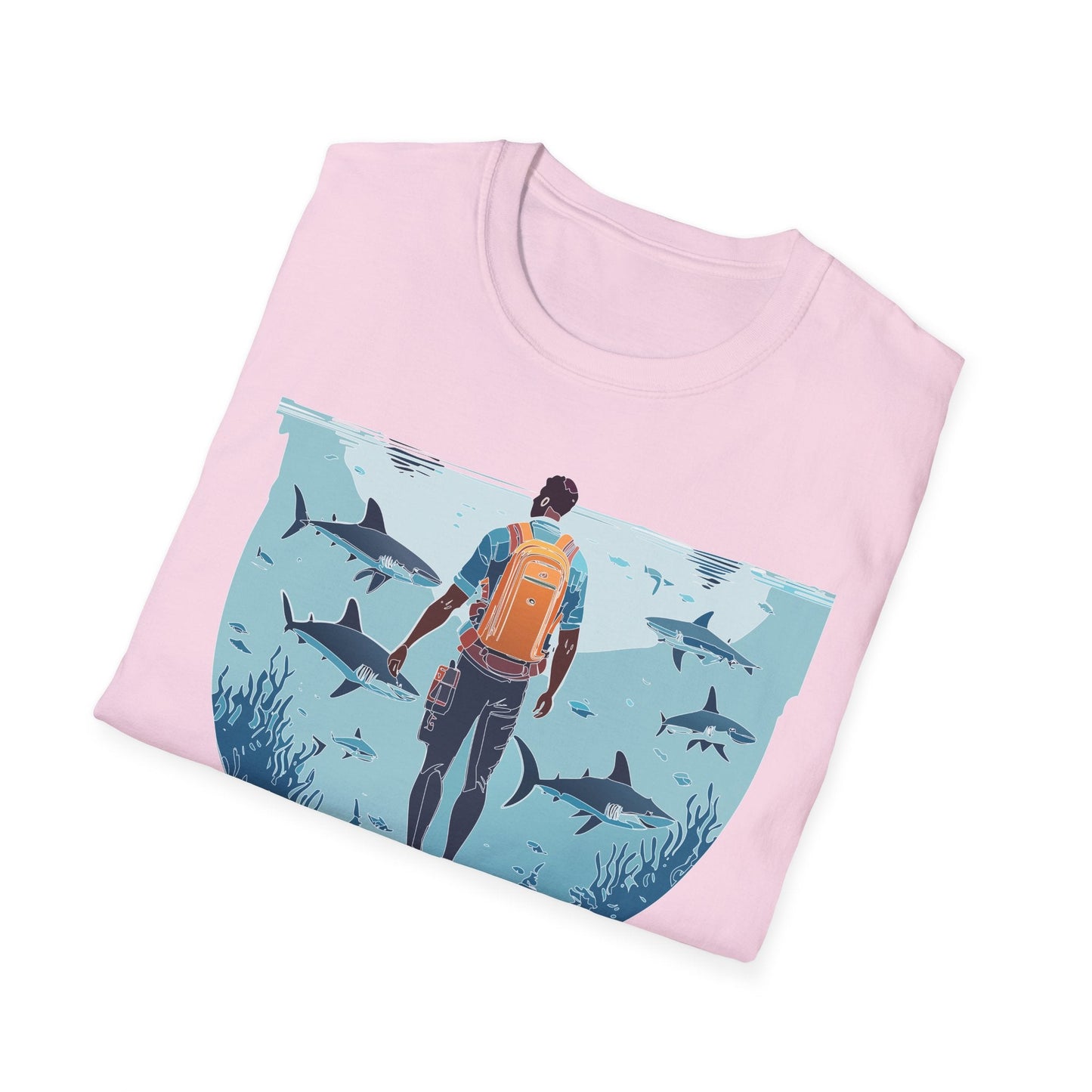 Ocean Tee Shirt Unisex Softstyle T Shirt With Ocean Art Design U Boat Theme Graphic Artwork Edition