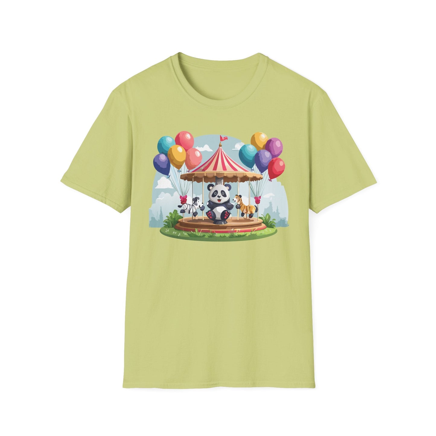 Unisex Panda Shirt Panda Tee Animal Print T Shirt Softstyle 64000 Gildan 100 Percent Ring Spun Cotton