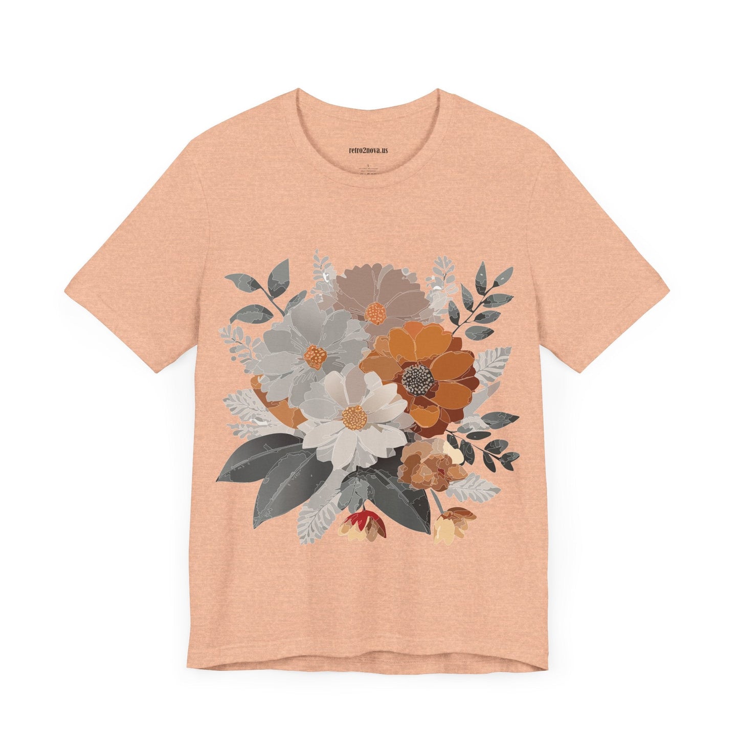 Flowers Shirt Floral Shirt Unisex Tee Lightweight Jersey Short Sleeve Floral Print Free Shipping
