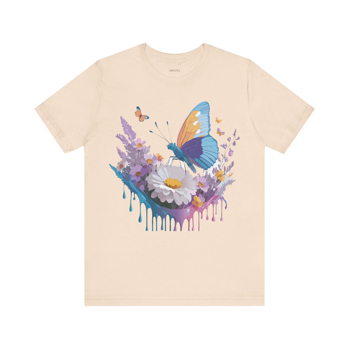 Butterfly Graphic Unisex Cotton Bella+Canvas Tee with Art Design n104