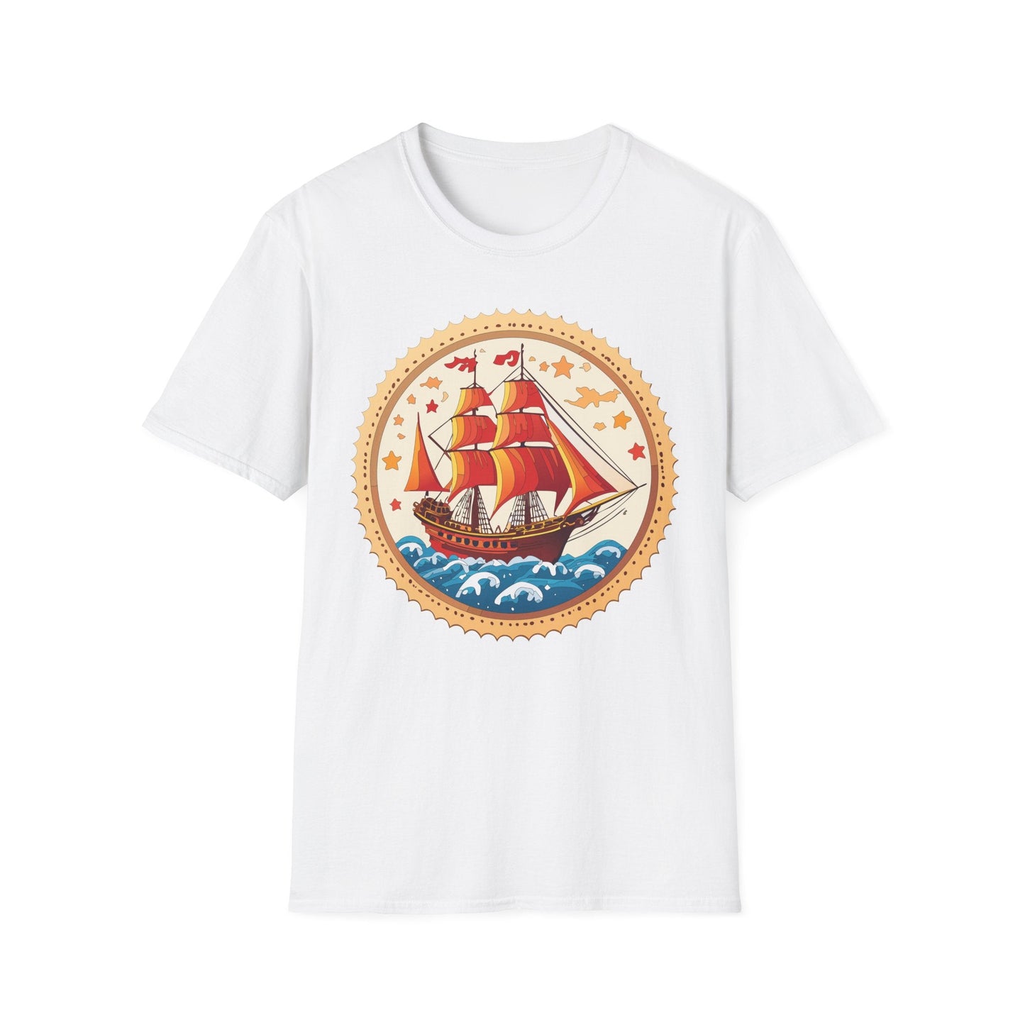 Ship T Shirts Frigate Vessel Tee Shirt Unisex Short Sleeve Gildan Softstyle 100 Percent Cotton