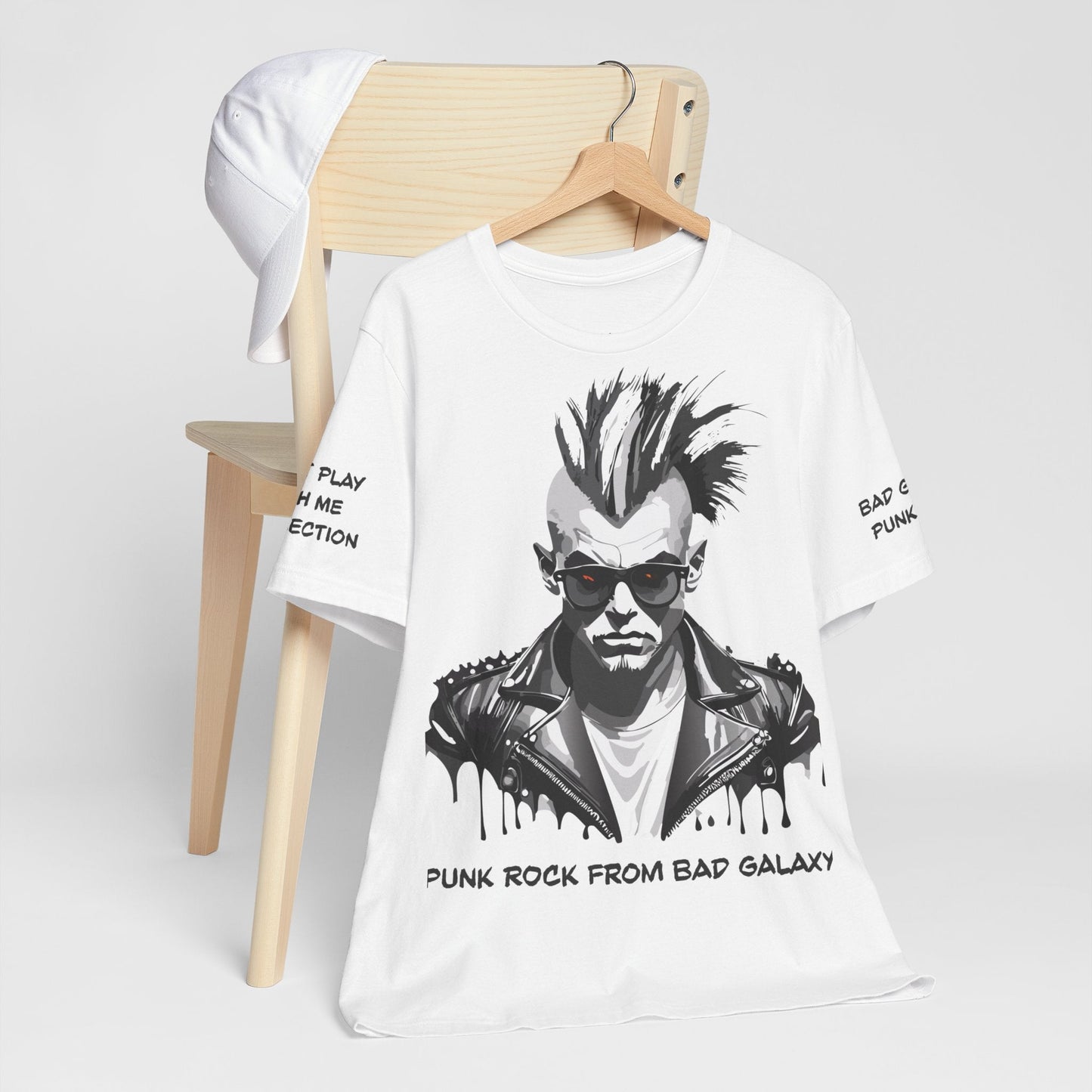 Punk Rock Tee Shirt From Bad Galaxy Made To Order 100 Percent Cotton With Eco Friendly Inks
