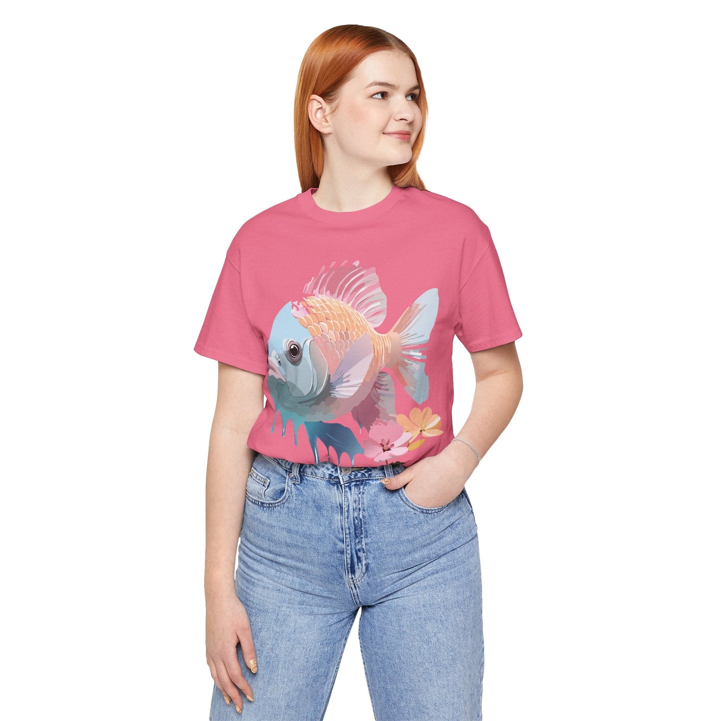 Fish Graphic Unisex 100 Cotton Vintage Artwork Tee 1