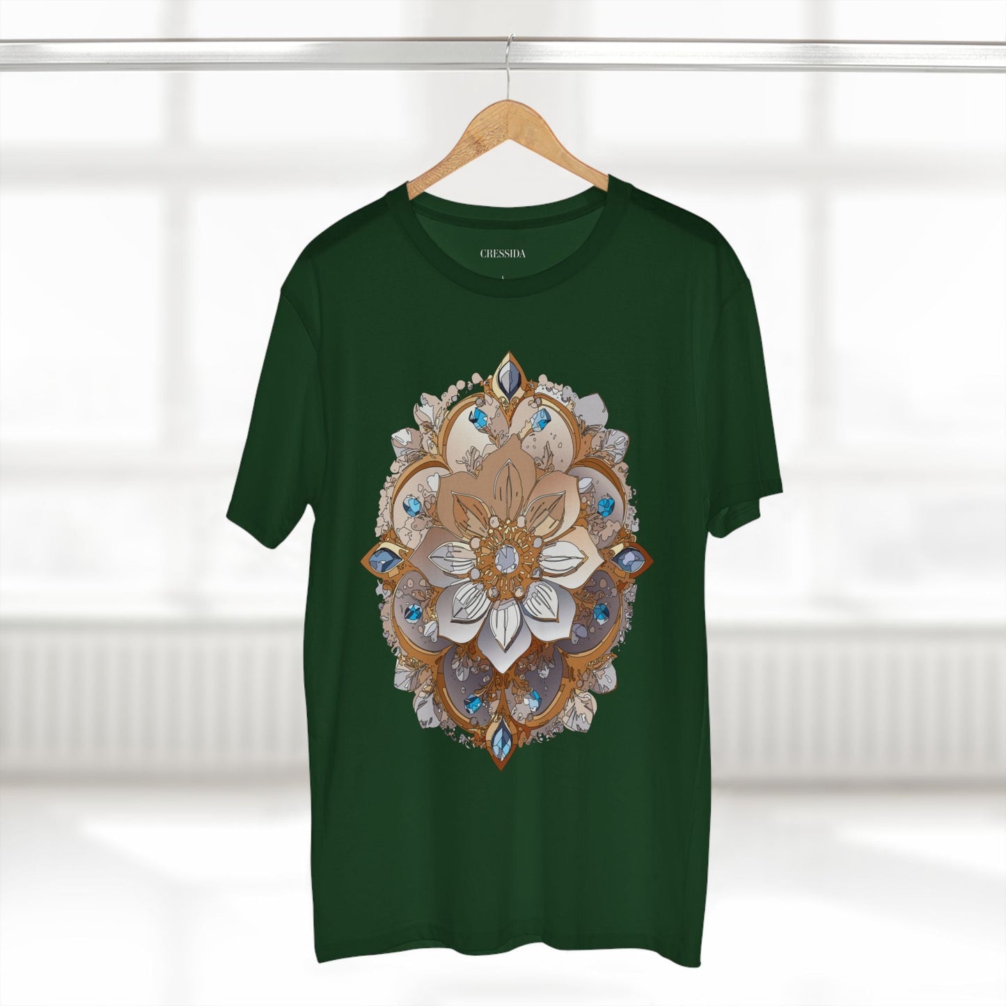 Floral Graphic T-Shirt Unisex 100 Cotton Art Design with Antique Flowers Tee 20