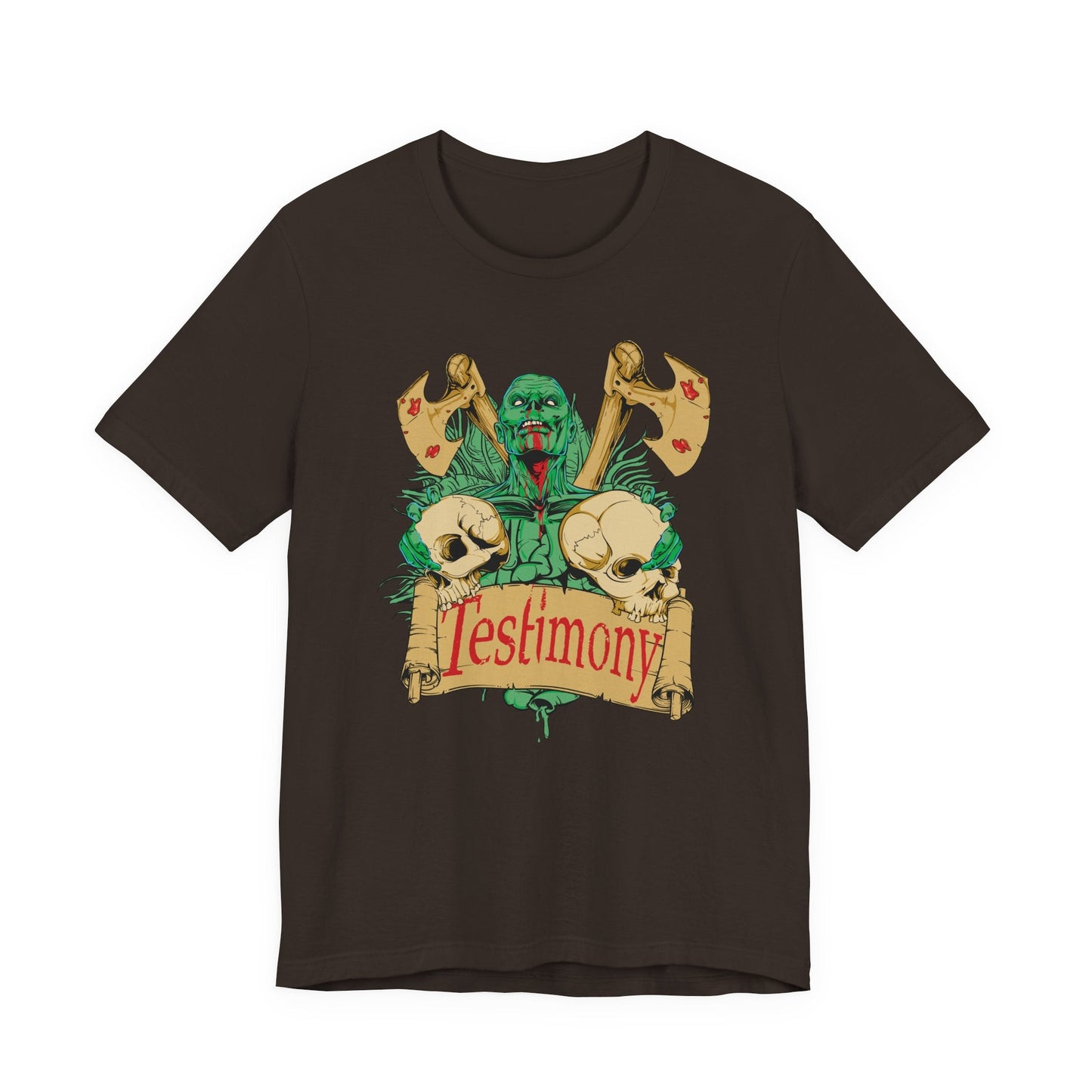 Cthulhu Skull Axes Testimony Tee Lovecraft Horror Mythos Shirt Art-42