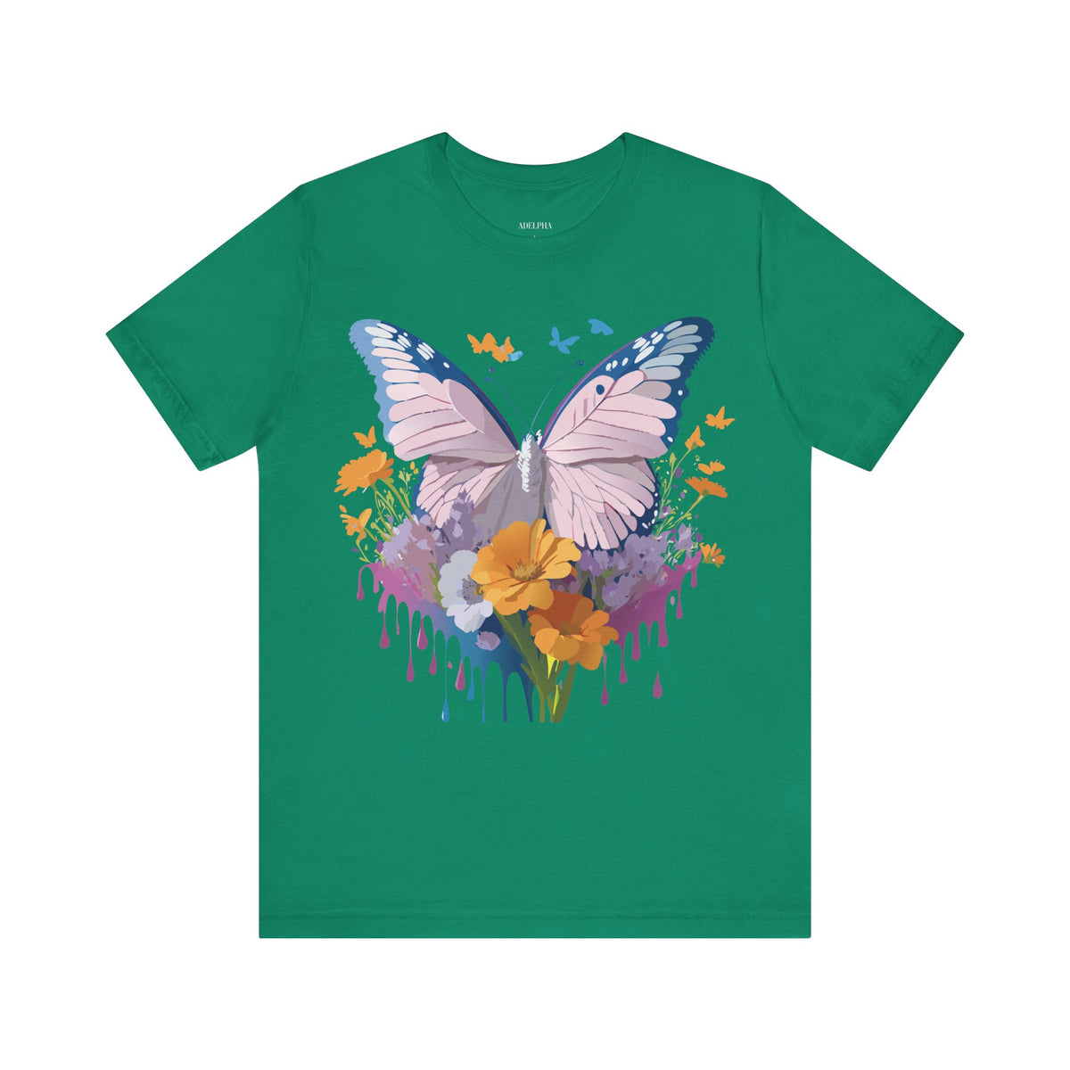 Butterfly Graphic Unisex Cotton Bella+Canvas Tee with Art Design n48