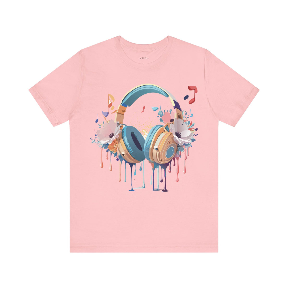 Music Graphic Unisex Cotton Bella+Canvas Tee with Art Design m140