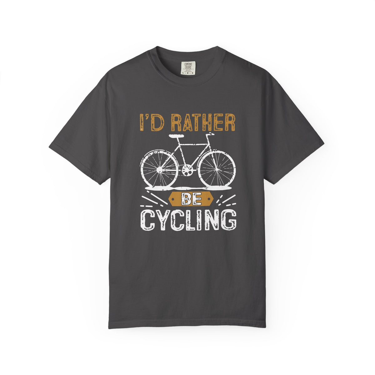 Id Rather Be Cycling Bicycle Graphic Unisex Comfort Colors Garment-Dyed Heavyweight 100 Cotton Art Design T-Shirt w58