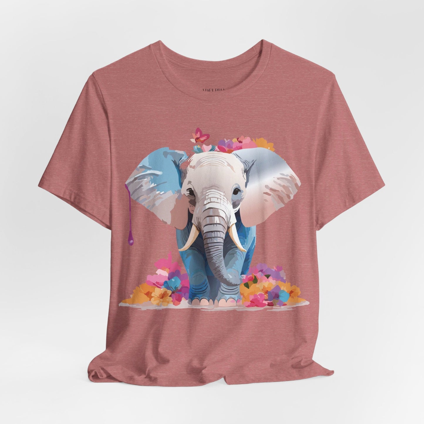 Elephant Graphic Unisex 100 Cotton Jersey Vintage Art Design Tee 5