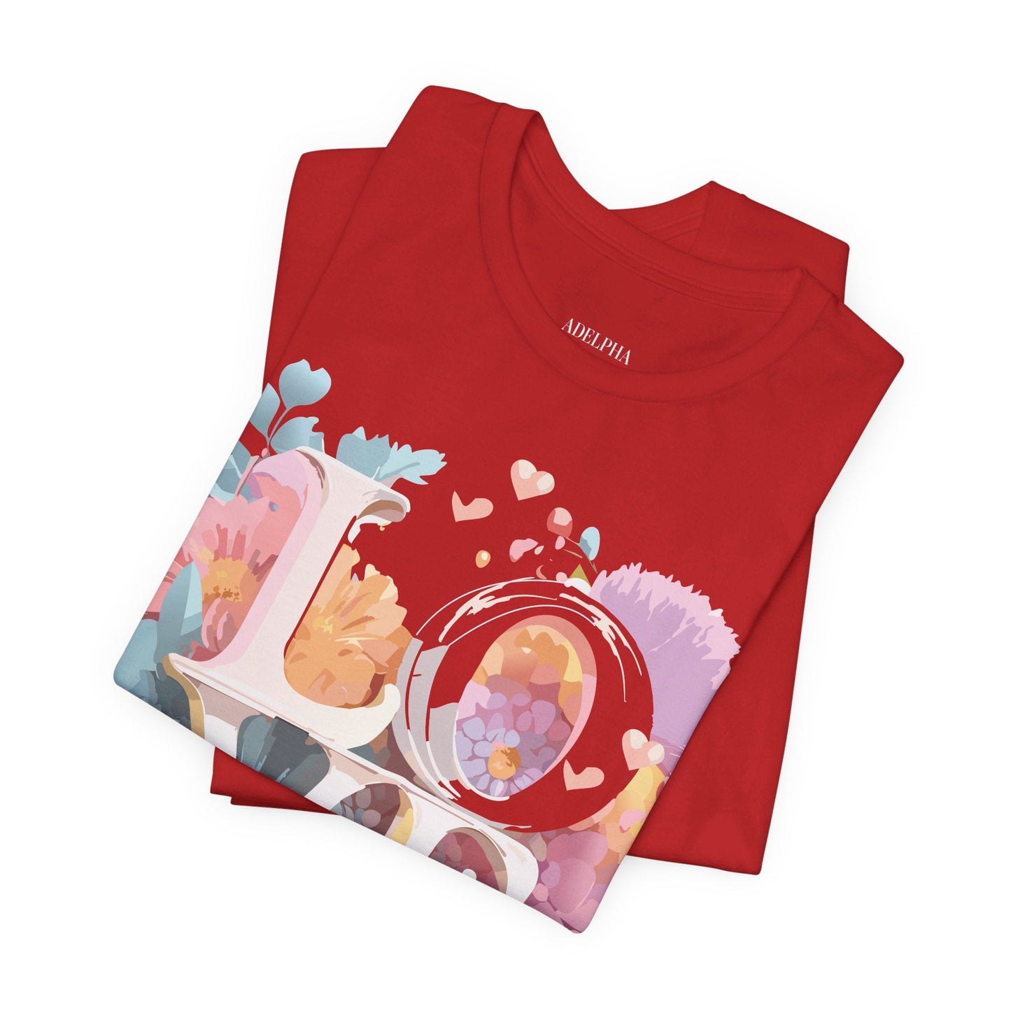 Valentine Graphic Tee Unisex Jersey Short Sleeve Art Design By Adelpha Vintage Artwork
