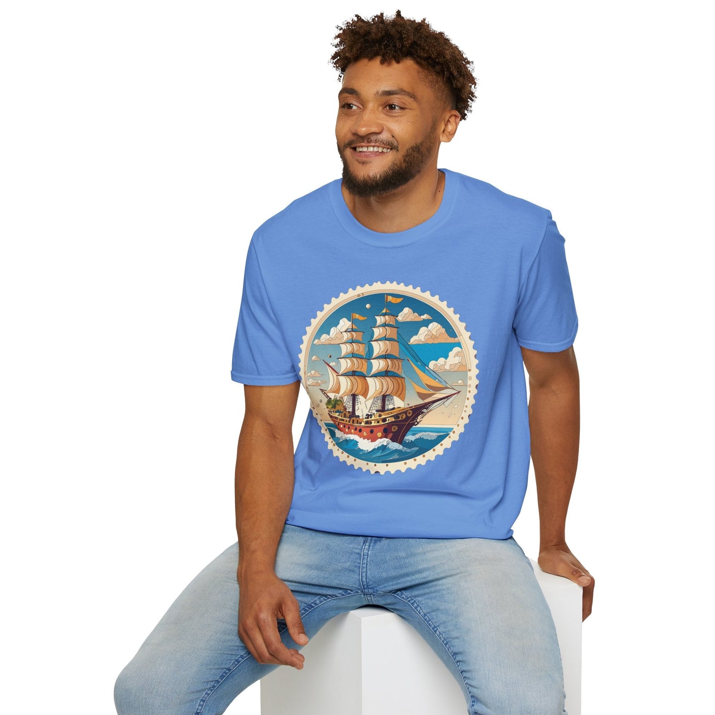 Nautical Ship Frigate Vessel T Shirts Unisex Tee Shirt Softstyle 64000 Ring Spun Cotton Comfort