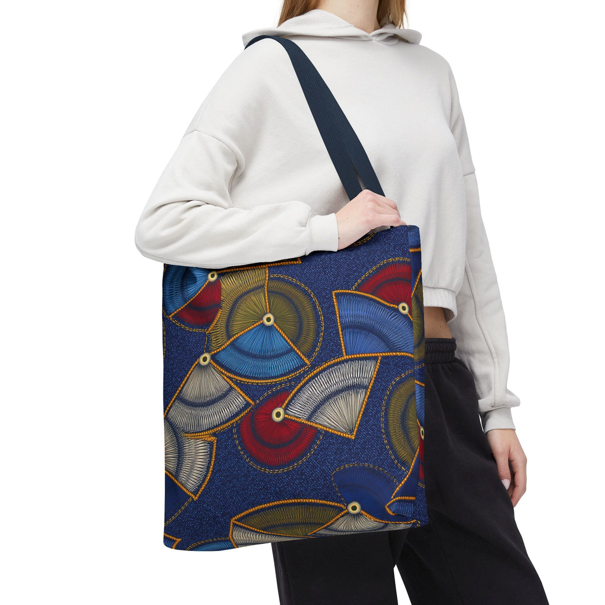 Denim Fabric Imitation Print Unisex Canvas Bag Poly Spun 3 Sizes Tote Bag 142