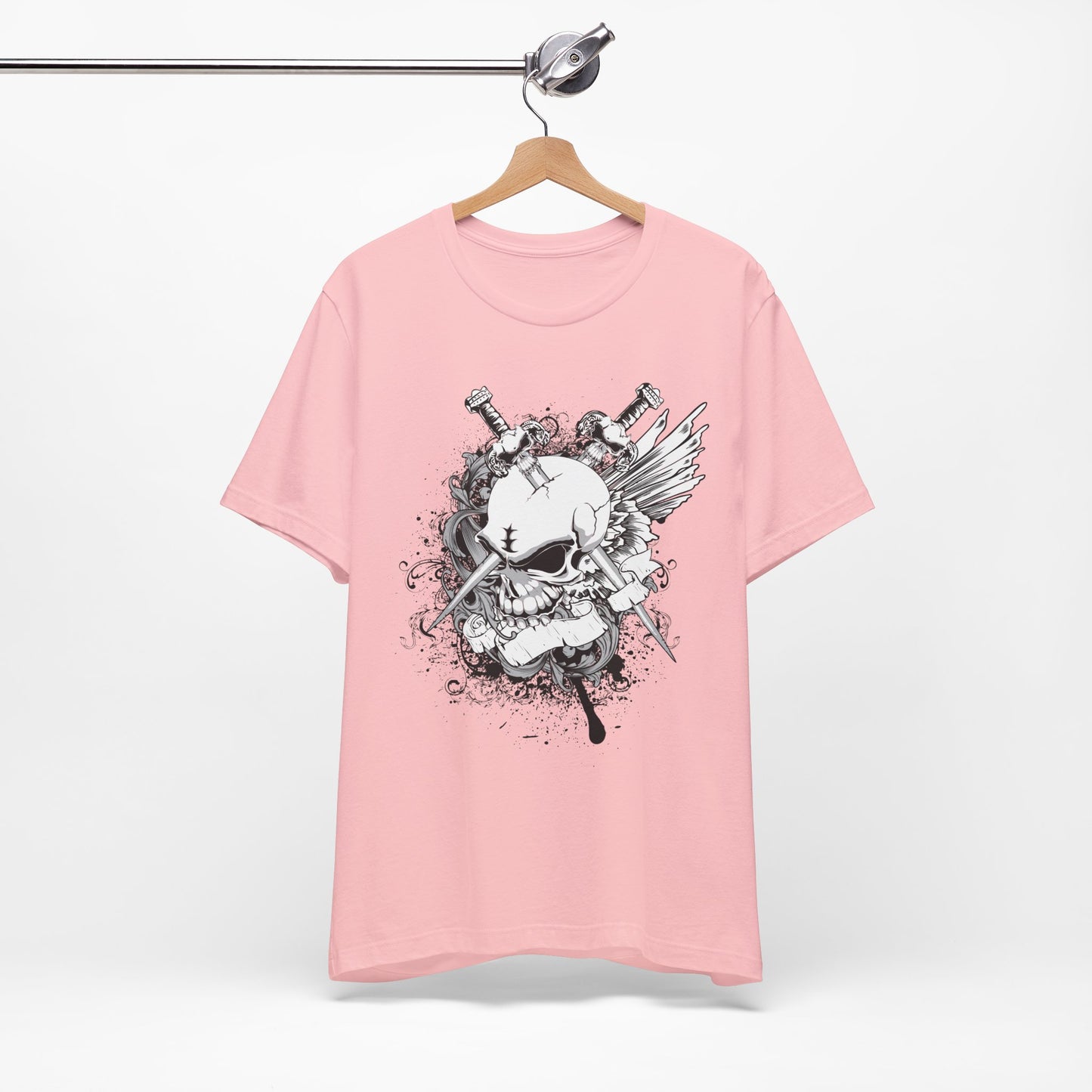 Dagger Skull Graphic Design Tee, Skull Shirt, Vintage Tees, Art Design T-Shirt, Vintage Graphic Tee, Art Shirts with Skulls